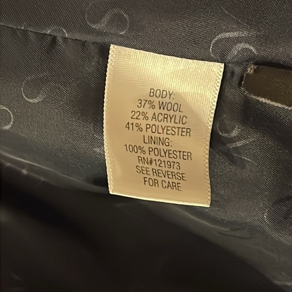 Simply Vera-Vera Wang Tweed Cropped Bolero Jacket Black Single Snap Back Ruffles - Picture 8 of 8